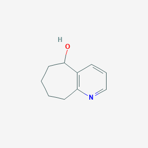 molecular formula C10H13NO B3355591 6,7,8,9-Tetrahydro-5H-cyclohepta[b]pyridin-5-ol CAS No. 63031-33-4