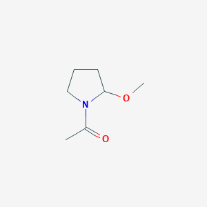 molecular formula C7H13NO2 B3355603 1-(2-methoxypyrrolidin-1-yl)ethanone CAS No. 63050-21-5