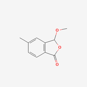 molecular formula C10H10O3 B3355624 3-methoxy-5-methylisobenzofuran-1(3H)-one CAS No. 63113-02-0