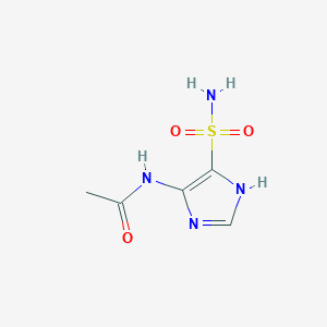 molecular formula C5H8N4O3S B3355669 N-(5-Sulfamoyl-1H-imidazol-4-yl)acetamide CAS No. 63189-40-2