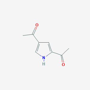 molecular formula C8H9NO2 B3355770 1,1'-(1H-pyrrole-2,4-diyl)diethanone CAS No. 63547-61-5