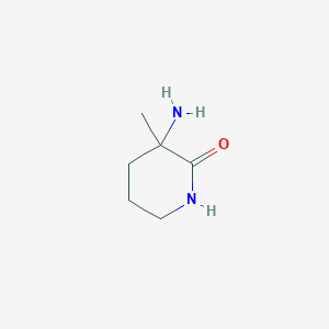 molecular formula C6H12N2O B3355950 3-AMINO-3-METHYLPIPERIDIN-2-ONE CAS No. 64298-90-4