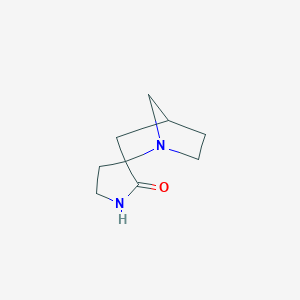 molecular formula C9H14N2O B3355999 Spiro[1-azabicyclo[2.2.1]heptane-2,3'-pyrrolidine]-2'-one CAS No. 646055-81-4