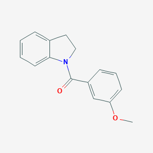 molecular formula C16H15NO2 B335612 Methanone, (2,3-dihydro-1H-indol-1-yl)(3-methoxyphenyl)- 