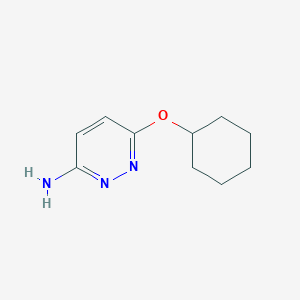 molecular formula C10H15N3O B3356159 6-(Cyclohexyloxy)-3-pyridazinamine CAS No. 65202-77-9