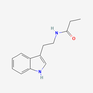 molecular formula C13H16N2O B3356282 N-[2-(1H-indol-3-yl)ethyl]propanamide CAS No. 65601-06-1