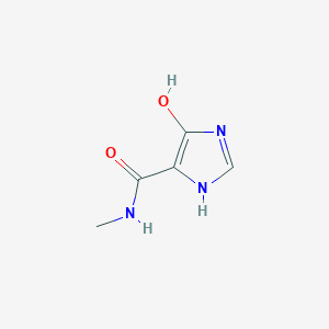 molecular formula C5H7N3O2 B3356549 4-Hydroxy-N-methyl-1H-imidazole-5-carboxamide CAS No. 67218-77-3