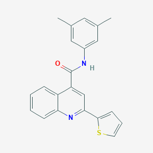 molecular formula C22H18N2OS B335676 N-(3,5-dimethylphenyl)-2-(thiophen-2-yl)quinoline-4-carboxamide 