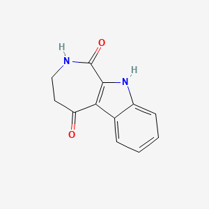 molecular formula C12H10N2O2 B3356761 3,4-DIHYDRO-2H,10H-AZEPINO[3,4-B]INDOLE-1,5-DIONE CAS No. 68724-84-5