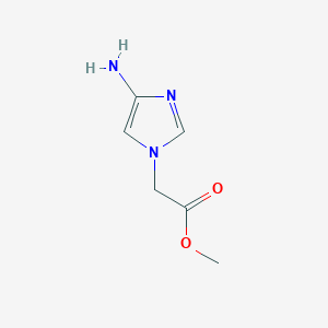 molecular formula C6H9N3O2 B3356783 1H-Imidazole-1-acetic acid, 4-amino-, methyl ester CAS No. 688041-31-8