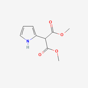 molecular formula C9H11NO4 B3356791 Propanedioic acid, 1H-pyrrol-2-yl-, dimethyl ester CAS No. 68940-77-2