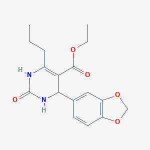 molecular formula C17H20N2O5 B335680 ethyl 4-(1,3-benzodioxol-5-yl)-2-oxo-6-propyl-1,2,3,4-tetrahydro-5-pyrimidinecarboxylate 