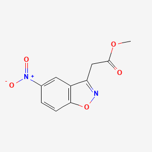 molecular formula C10H8N2O5 B3356811 Methyl 2-(5-nitrobenzo[D]isoxazol-3-YL)acetate CAS No. 69169-03-5