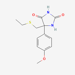 5-[(Ethylsulfanyl)methyl]-5-(4-methoxyphenyl)imidazolidine-2,4-dione