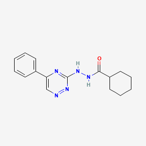 Cyclohexanecarboxylic acid, 2-(5-phenyl-3-as-triazinyl)hydrazide