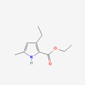 molecular formula C10H15NO2 B3356962 Ethyl 3-ethyl-5-methyl-1H-pyrrole-2-carboxylate CAS No. 69687-83-8
