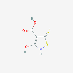 molecular formula C4H3NO3S2 B3356979 3-Hydroxy-5-mercaptoisothiazole-4-carboxylic acid CAS No. 69713-32-2