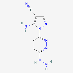 1H-Pyrazole-4-carbonitrile, 5-amino-1-(6-hydrazino-3-pyridazinyl)-