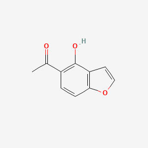 molecular formula C10H8O3 B3356987 1-(4-hydroxybenzofuran-5-yl)ethanone CAS No. 69722-46-9