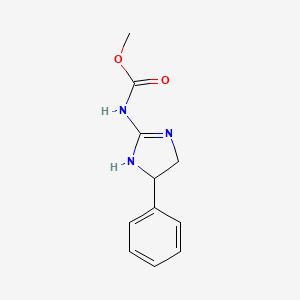 molecular formula C11H13N3O2 B3357002 Methyl (5-phenyl-4,5-dihydro-1H-imidazol-2-yl)carbamate CAS No. 69810-99-7