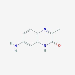 molecular formula C9H9N3O B3357032 7-Amino-3-methyl-2-quinoxalinol CAS No. 69904-08-1