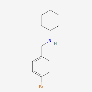 molecular formula C13H18BrN B3357044 N-[(4-bromophenyl)methyl]cyclohexanamine CAS No. 70000-61-2