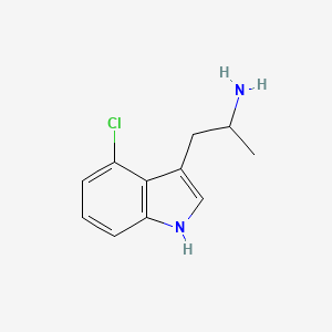 molecular formula C11H13ClN2 B3357164 1-(4-chloro-1H-indol-3-yl)propan-2-amine CAS No. 711-54-6