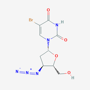 molecular formula C9H10BrN5O4 B033572 3'-Azido-2',3'-dideoxy-5-bromouridine CAS No. 105784-82-5