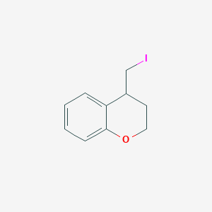 molecular formula C10H11IO B033575 3,4-Dihydro-4-(iodomethyl)-2h-1-benzopyran CAS No. 107616-56-8