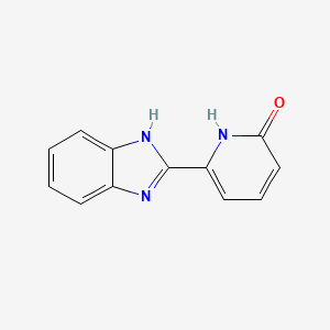molecular formula C12H9N3O B3357636 6-(1H-benzo[d]imidazol-2-yl)pyridin-2(1H)-one CAS No. 74356-83-5