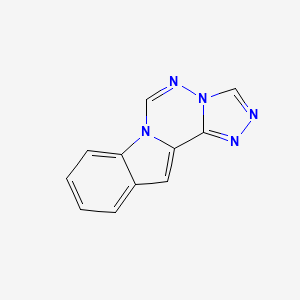 molecular formula C11H7N5 B3357643 3,4,6,7,9-Pentazatetracyclo[7.7.0.02,6.010,15]hexadeca-1(16),2,4,7,10,12,14-heptaene CAS No. 74396-99-9