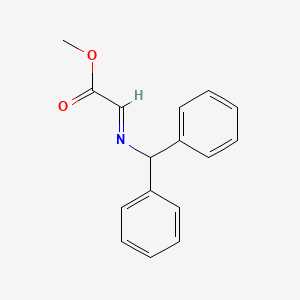 molecular formula C16H15NO2 B3357694 Methyl (2E)-[(diphenylmethyl)imino]acetate CAS No. 74603-92-2
