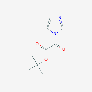 molecular formula C9H12N2O3 B3357825 Imidazol-1-YL-oxo-acetic acid tert-butyl ester CAS No. 75716-83-5