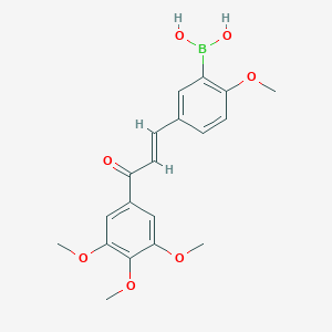 [2-methoxy-5-[(E)-3-oxo-3-(3,4,5-trimethoxyphenyl)prop-1-enyl]phenyl]boronic acid