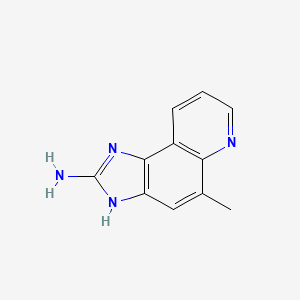 molecular formula C11H10N4 B3358010 1H-Imidazo(4,5-f)quinolin-2-amine, 5-methyl- CAS No. 77094-09-8