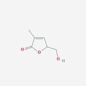 molecular formula C6H8O3 B3358024 5-hydroxymethyl-3-methyl-5H-furan-2-one CAS No. 77120-83-3