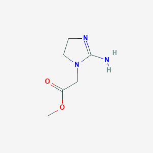 molecular formula C6H11N3O2 B3358163 Methyl 2-(2-amino-4,5-dihydro-1H-imidazol-1-yl)acetate CAS No. 775517-90-3