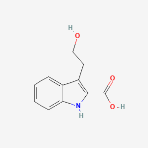 molecular formula C11H11NO3 B3358217 3-(2-hydroxyethyl)-1H-indole-2-carboxylic acid CAS No. 77903-96-9