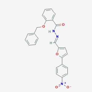molecular formula C25H19N3O5 B335828 2-(benzyloxy)-N'-[(5-{4-nitrophenyl}-2-furyl)methylene]benzohydrazide 