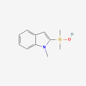 molecular formula C11H15NOSi B3358282 N-Methyl-2-indolyldimethylsilanol CAS No. 784161-65-5