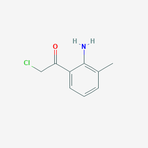 molecular formula C9H10ClNO B033586 1-(2-Amino-3-methylphenyl)-2-chloro-ethanone CAS No. 109532-22-1