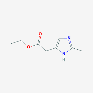 molecular formula C8H12N2O2 B3358603 ethyl 2-(2-methyl-1H-imidazol-4-yl)acetate CAS No. 812675-83-5
