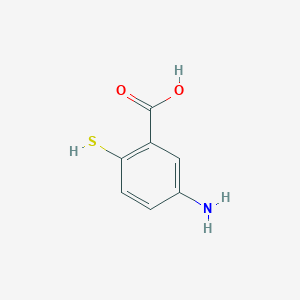 molecular formula C7H7NO2S B3358627 5-Amino-2-sulfanylbenzoic acid CAS No. 81367-73-9