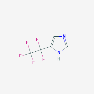 molecular formula C5H3F5N2 B3358686 1H-Imidazole, 4-(pentafluoroethyl)- CAS No. 81769-52-0