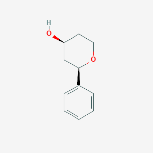 molecular formula C11H14O2 B3358814 (2R,4S)-2-Phenyltetrahydro-2H-pyran-4-ol CAS No. 82110-16-5