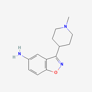 molecular formula C13H17N3O B3358844 3-(1-Methylpiperidin-4-yl)-1,2-benzoxazol-5-amine CAS No. 823191-42-0