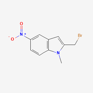 molecular formula C10H9BrN2O2 B3358992 1H-Indole, 2-(bromomethyl)-1-methyl-5-nitro- CAS No. 832102-10-0