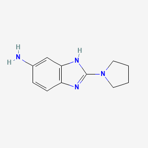 molecular formula C11H14N4 B3359016 2-(Pyrrolidin-1-yl)-1H-benzo[d]imidazol-5-amine CAS No. 832102-69-9