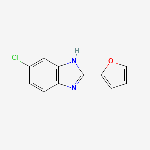 molecular formula C11H7ClN2O B3359039 5-chloro-2-(2-furyl)-1H-1,3-benzimidazole CAS No. 83330-29-4