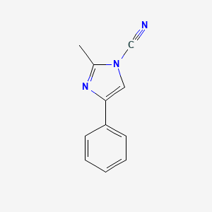 molecular formula C11H9N3 B3359070 2-Methyl-4-phenyl-1H-imidazole-1-carbonitrile CAS No. 83505-78-6